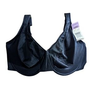 New Curvation Side Shaper Underwire Bra Black Plus Size 42DD 42 DD Full Coverage
